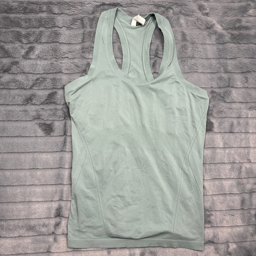 Athleta Momentum Tank Top Sage Green Racerback Seamless Workout Shirt XL 8514